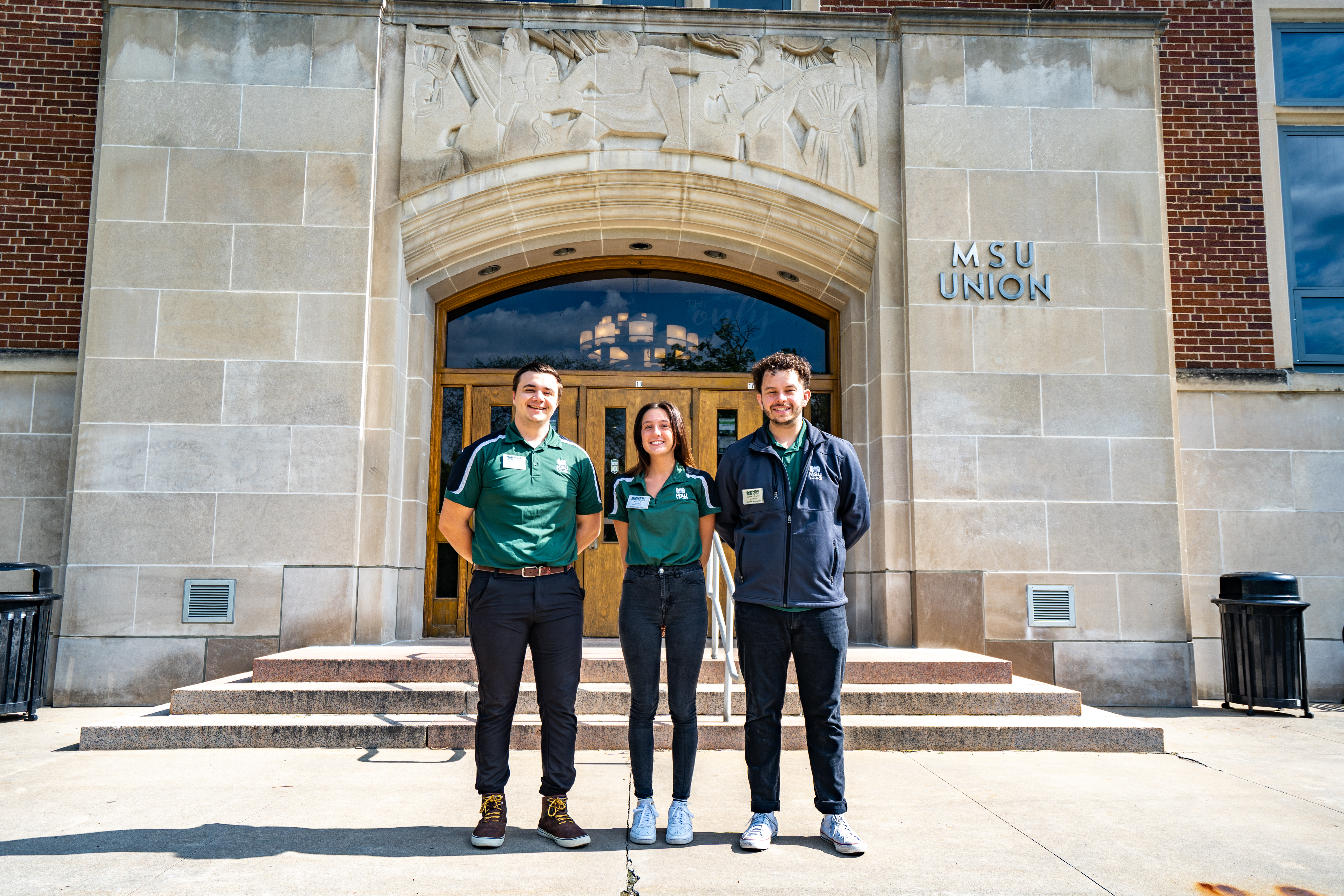 MSU tour guides at MSU Union